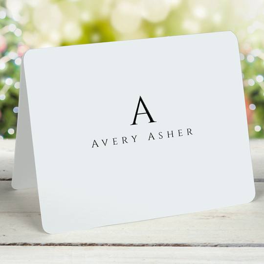 VIP Initial Folded Note Cards